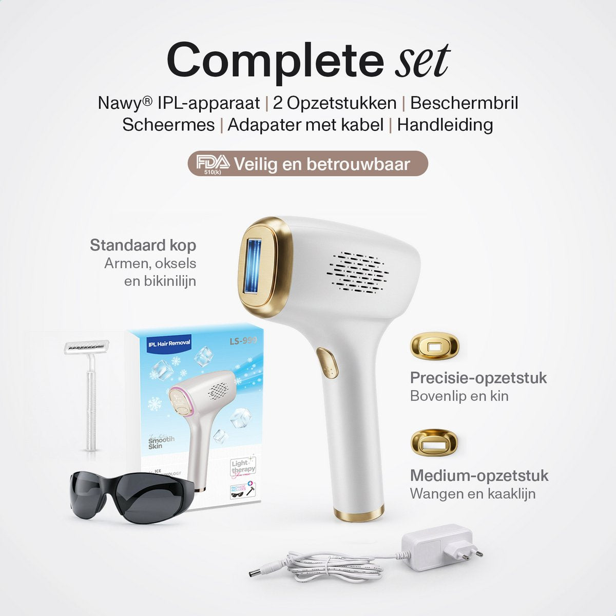 Nawy® DermaLaser LS-999 Pro IPL Laser Ontharingsapparaat