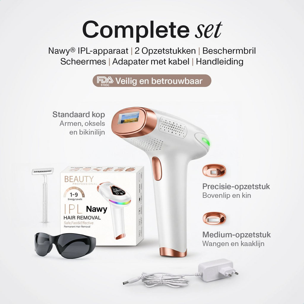 Nawy® DermaLaser S1 IPL Laser Ontharingsapparaat